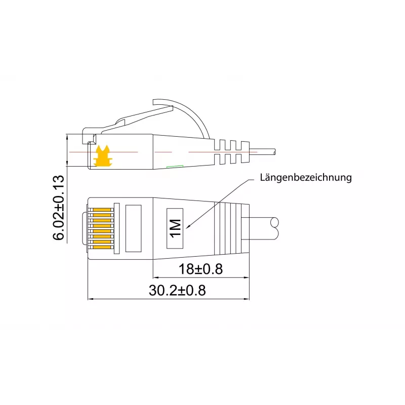 Wirewin SLIM UL6 1 GE - Cat.6 Slim-Light tīkla kabelis, U/UTP, 1,0 m, dzeltens (PKW-LIGHT-K6 1.0 GE)
