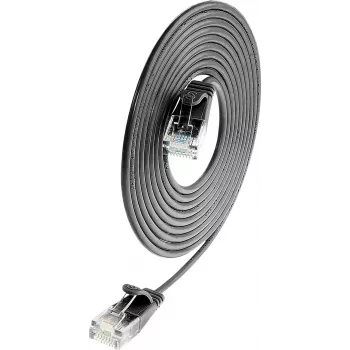 Wirewin SLIM UL6 1 SW - Cat.6 slim tīkla kabelis, U/UTP, 1 m, melns (PKW-LIGHT-K6 1.0 SW)