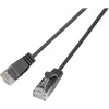 Wirewin SLIM UL6 1 SW - Cat.6 slim tīkla kabelis, U/UTP, 1 m, melns (PKW-LIGHT-K6 1.0 SW)