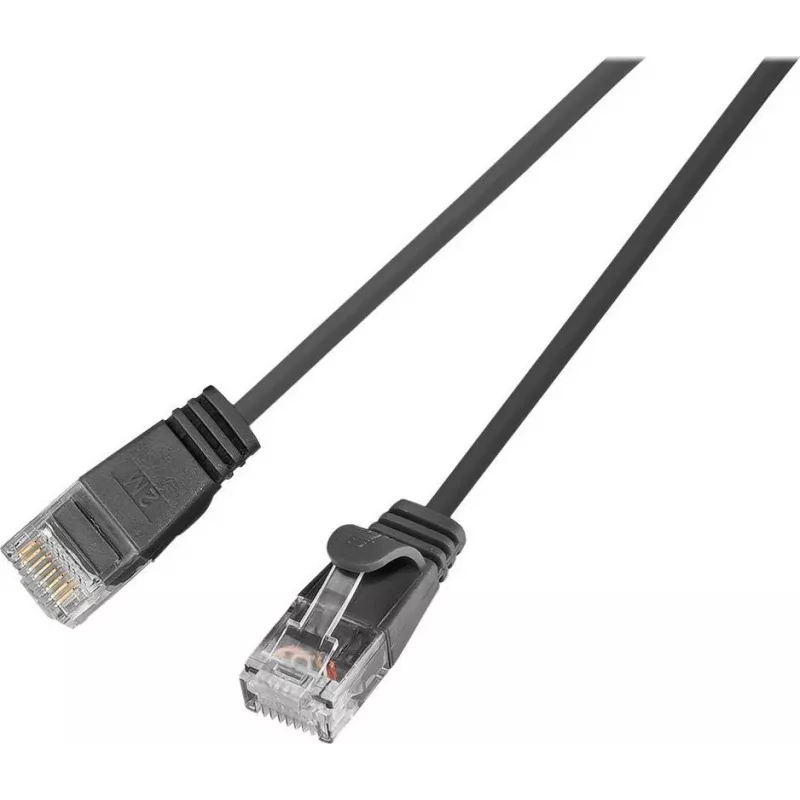 Wirewin SLIM UL6 1 SW - Cat.6 slim tīkla kabelis, U/UTP, 1 m, melns (PKW-LIGHT-K6 1.0 SW)