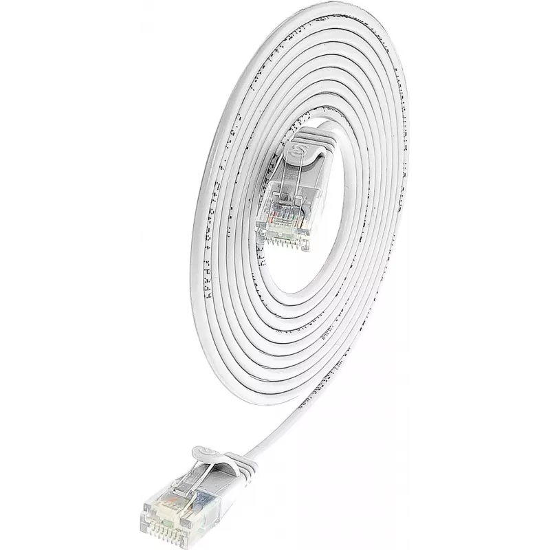 Wirewin SLIM UL6 1.5 WS - Cat.6 Slim-Light tīkla kabelis, U/UTP, 1,5 m, balts (PKW-LIGHT-K6 1.5 WS)