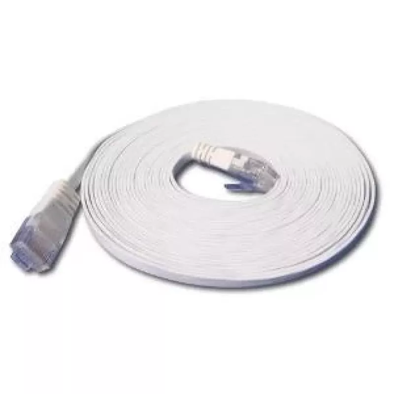 Wirewin Triotronik PKW-SLIM-KAT6 20.0 WS - 20m balts Cat6 U/UTP slaids Ethernet tīkla kabelis, RJ45 male to male, Gigabit