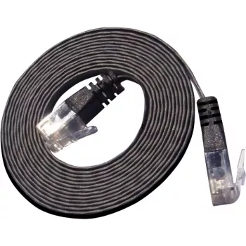 Wirewin Cat.6 U/UTP slim savienojuma kabelis, RJ45, 0,75 m, melns PKW-SLIM-KAT6 0.75 SW
