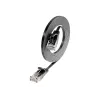 Wirewin Cat.6 U/UTP slim savienojuma kabelis, RJ45, 0,75 m, melns PKW-SLIM-KAT6 0.75 SW