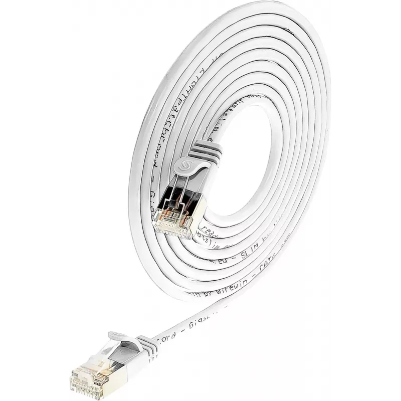 Wirewin SLIM SL6 015 WS - Cat.6 Slim-Light tīkla kabelis, U/FTP, 0,15 m, balts (PKW-LIGHT-STP-K6 0.15 WS)