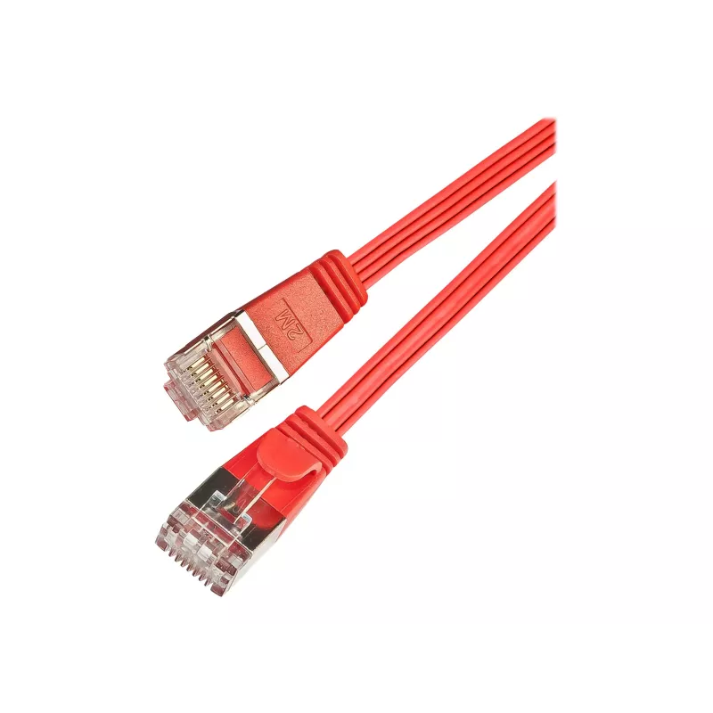 Wirewin SLIM S6 01 RT - Cat.6 SLIM tīkla kabelis, STP(PIMF), 0,1 m, sarkans PKW-STP-SLIM-KAT6 0.1 RT