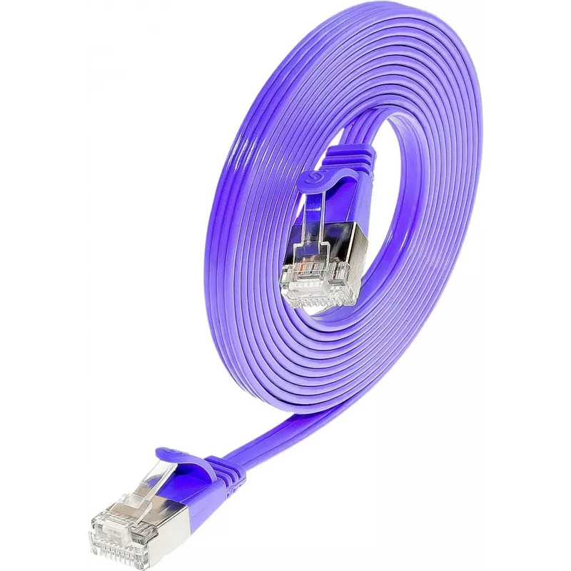 Wirewin Triotronik Cat6 U/FTP Slim tīkla kabelis 1m violets PKW-STP-SLIM-KAT6 1.0 VT