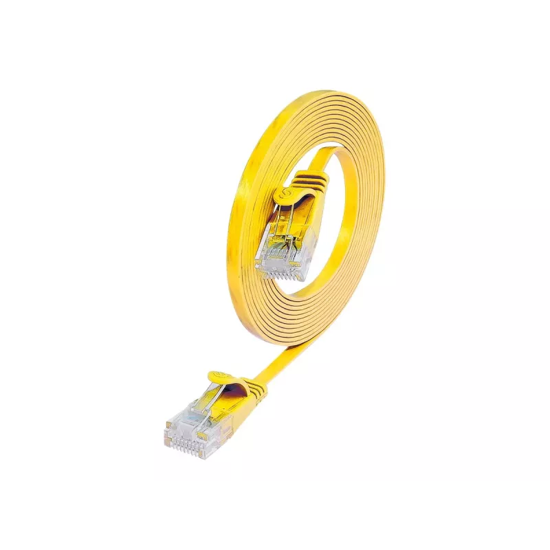 Wirewin Triotronik Cat6 U/UTP tīkla kabelis 20m dzeltens RJ45 PKW-SLIM-KAT6 20.0 GE