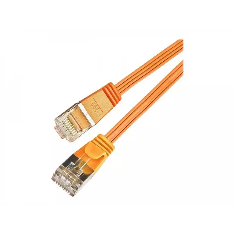 Wirewin Triotronik PKW-STP-SLIM-KAT6 0.1 OR - Cat6 U/FTP slaids Ethernet savienojuma kabelis, RJ-45 tēviņš/tēviņš, 0,1 m, oranžs