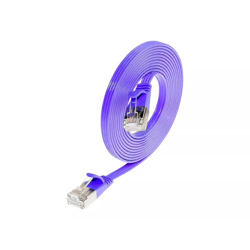 Wirewin Triotronik Cat6 U/FTP tievs Ethernet tīkla kabelis, 3 m, RJ-45 tētis uz tēti, varš, violets PKW-STP-SLIM-KAT6 3.0 VT