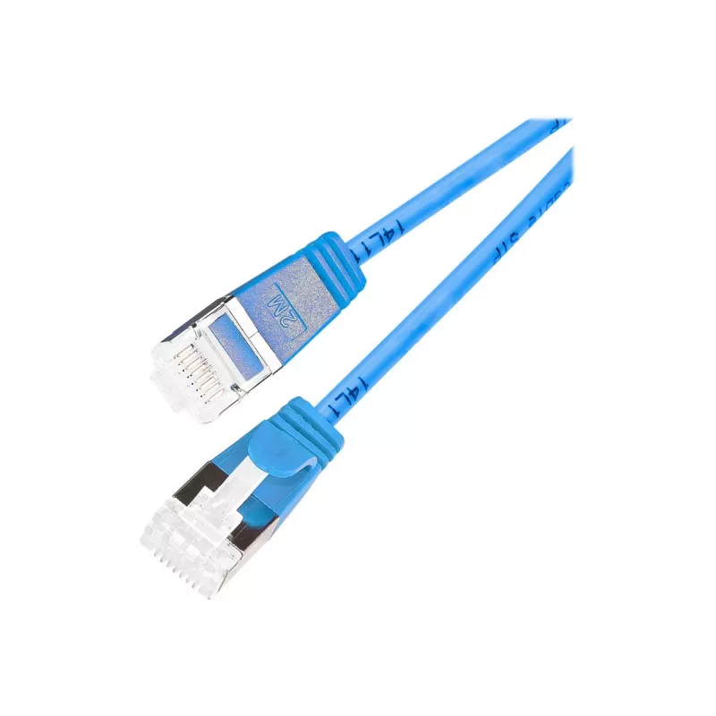 Wirewin Light Patch Cable apaļš U/FTP Cat 6a zils 0,1m Slim PKW-LIGHT-STP-K6A 0.1 BL