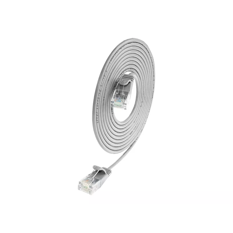 Wirewin Cat.6 Slim-Light tīkla kabelis U/UTP 0,15 m, pelēks (PKW-LIGHT-K6 0.15)
