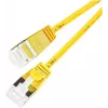 Wirewin Light Patch Cable apaļš U/FTP Cat 6a dzeltens 0,1m slaids, ekranēts, PoE, elastīgs plāns kabelis speciāliem pielietojumiem (PKW-LIGHT-STP-K6A 0.1 GE)