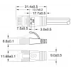 Wirewin SLIM STP tīkla kabelis dzeltens 1,5 m Cat6 S/UTP (STP) (PKW-STP-SLIM-KAT6 1.5 GE)