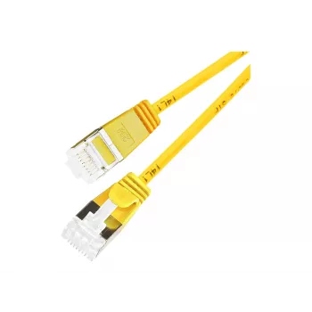 Wirewin Slim apaļais U/FTP Cat 6a patch kabelis, 7,0 m, dzeltens, PoE, 10 Gbps PKW-LIGHT-STP-K6A 7.0 GE