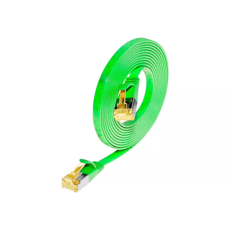 Wirewin Cat6a U/FTP slaidais savienojuma kabelis, RJ-45, 3m, zaļš PKW-STP-SLIM-K6A 3.0 GN