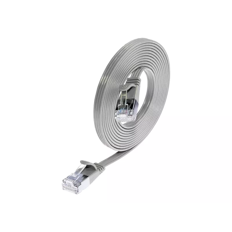 Wirewin Triotronik Cat 6 10m RJ-45 Male/Male U/FTP (STP) pelēks slaids tīkla kabelis PKW-STP-SLIM-KAT6 10.0