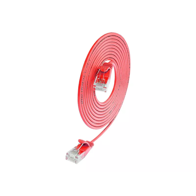 Wirewin SLIM UL6 10 RT - Cat.6 Slim-Light tīkla kabelis, U/UTP, 10 m, sarkans PKW-LIGHT-K6 10.0 RT