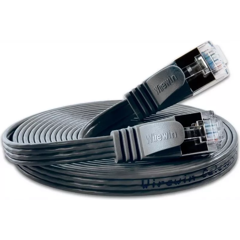 Wirewin Triotronik PKW-STP-SLIM-KAT6 2.0 SW - 2m Cat6 U/FTP tievs Ethernet patch kabelis, RJ45 tēviņš-tēviņš, melns