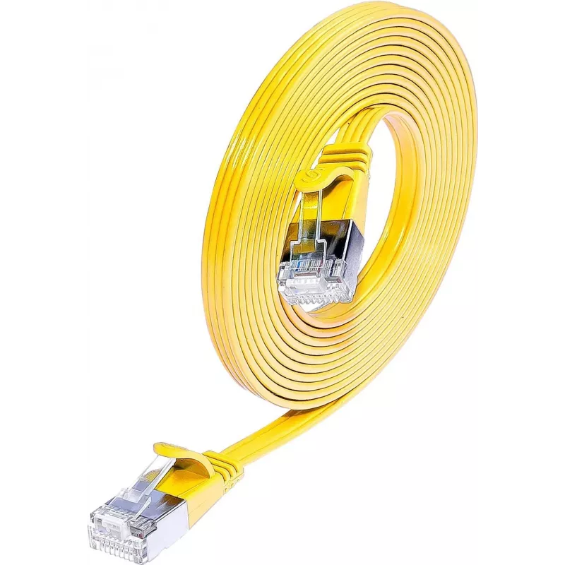 Wirewin Triotronik Cat6 U/FTP tīkla kabelis, 20 m, RJ45 male to male, dzeltens PKW-STP-SLIM-KAT6 20.0 GE