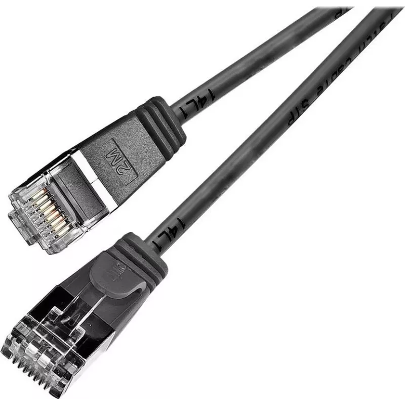 Wirewin Triotronik PKW-LIGHT-STP-K6 0.5 SW Cat6 S/FTP tīkla kabelis, melns, 0,5 m