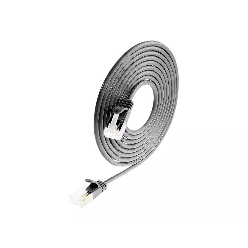 Wirewin Slim komutacinis kabelis U/FTP Cat 6a melns 7.0 m PKW-LIGHT-STP-K6A 7.0 SW
