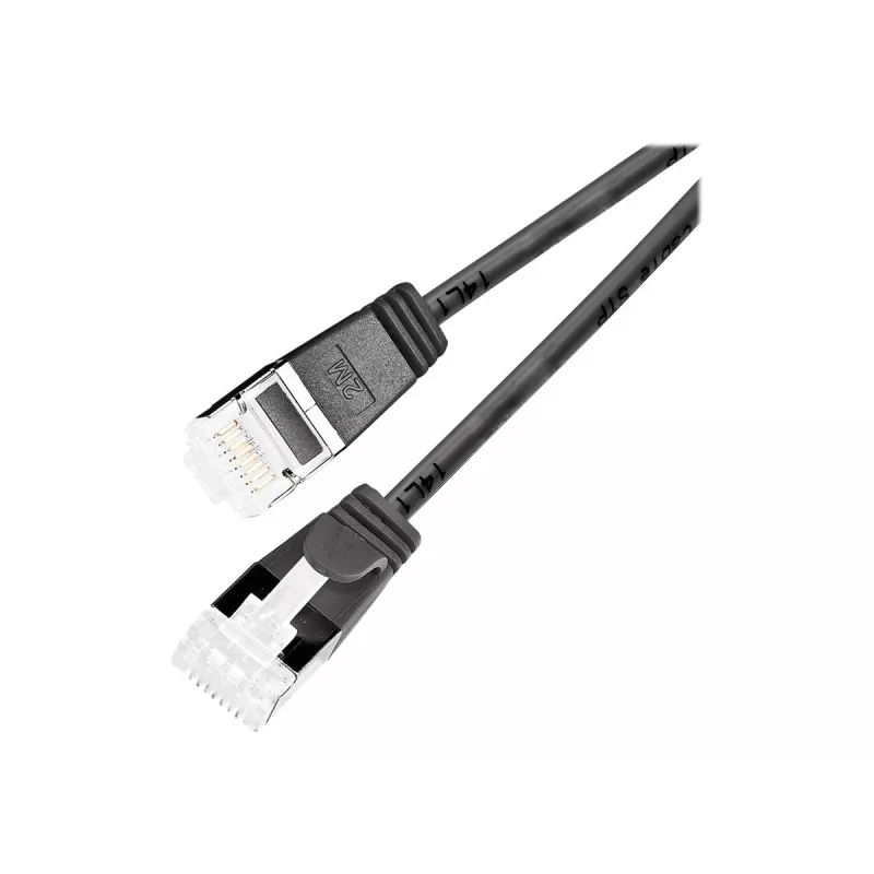 Wirewin Slim komutacinis kabelis U/FTP Cat 6a melns 7.0 m PKW-LIGHT-STP-K6A 7.0 SW