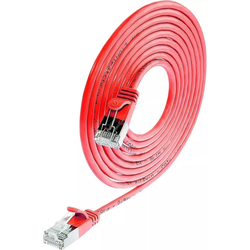 Wirewin Triotronik PKW-LIGHT-STP-K6 1.0 RT Cat6 F/FTP tīkla kabelis, RJ45 tētis-tētis, 1 m, melns