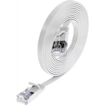 Wirewin Triotronik PKW-STP-SLIM-KAT6 7.5 WS Cat6 U/FTP slaidais tīkla savienojuma kabelis, RJ45 tēviņš-tēviņš, 7,5 m, balts