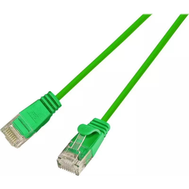 Wirewin SLIM UL6 1 GN - Cat.6 slim patch kabelis, U/UTP, 1,0 m, zaļš PKW-LIGHT-K6 1.0 GN