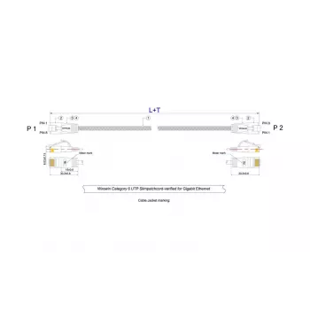 Wirewin Triotronik Cat6 U/UTP tīkla kabelis 0,5m pelēks PKW-TOUGH-K6 0.5