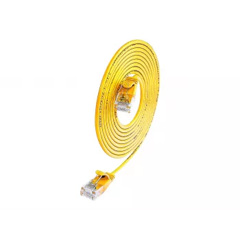 Wirewin SLIM UL6 10 GE - Cat.6 SLIM-Light tīkla kabelis, U/UTP, 10 m, dzeltens PKW-LIGHT-K6 10.0 GE