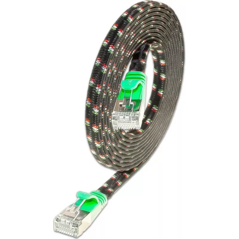 Wirewin SLIM ST6 1 GN - Cat.6 Slim-Tough tīkla kabelis, F/FTP, 1,0 m, zaļš PKW-TOUGH-STP-K6 1.0 GN