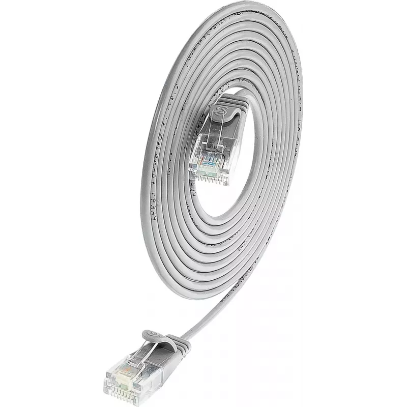 Wirewin SLIM UL6 7,5 m Cat.6 slaidais savienojuma kabelis, U/UTP, pelēks (PKW-LIGHT-K6 7.5)