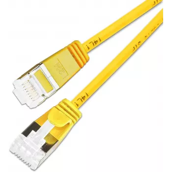 Wirewin SLIM KAT6A 10 Gigabit Light Patch Cable, 0,25m, U/FTP, Ø 3,8mm, dzeltens, 50 gab. (SLIM-LS-K6A 0.25 YE 50)