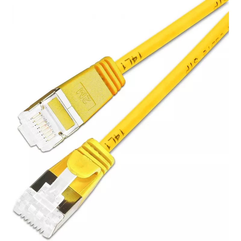 Wirewin SLIM KAT6A 10 Gigabit Light Patch Cable, 0,25m, U/FTP, Ø 3,8mm, dzeltens, 50 gab. (SLIM-LS-K6A 0.25 YE 50)