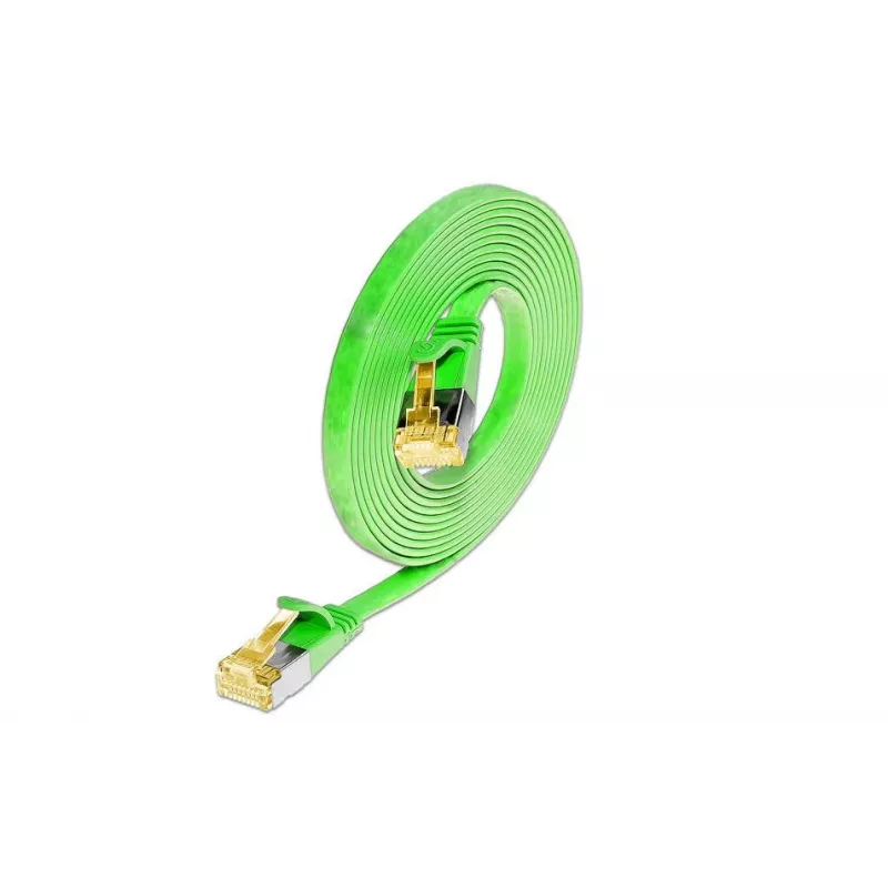 Wirewin Cat6a U/FTP Slim tīkla savienojuma kabelis, 0,1m, zaļš, RJ45, 10Gbps PKW-STP-SLIM-K6A 0.1 GN