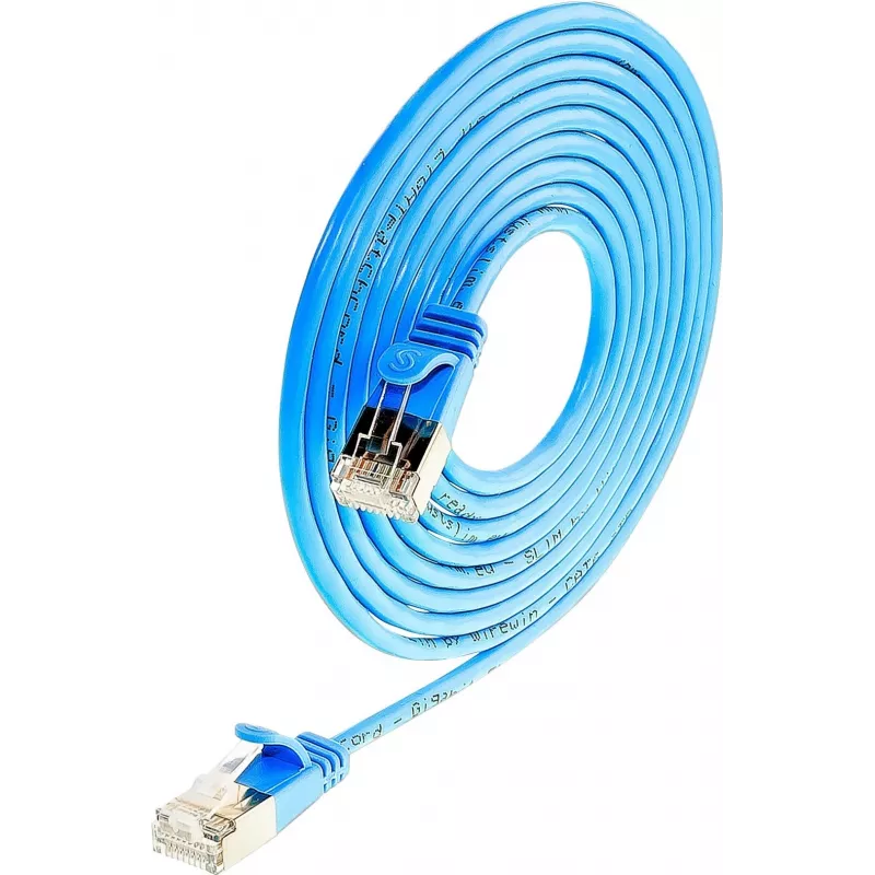 Wirewin SLIM SL6 20 BL - Cat.6 SLIM-Light kabelis, U/FTP, 20 m, zils PKW-LIGHT-STP-K6 20.0 BL