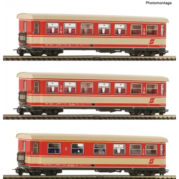Roco 6240004 H0e 3 gabalu komplekts ÖBB pasažieru vagoni