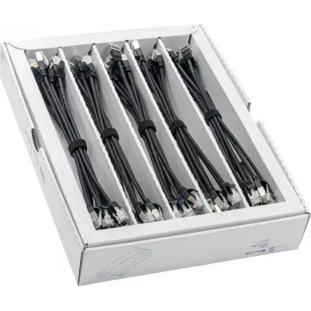 Wirewin SLIM-LS-K6A 0.25 BK 50 - Cat6A slaidais Ethernet tīkla kabelis, 0,25m, U/FTP, melns, 50 gab.