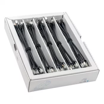 Wirewin SLIM-LS-K6A 0.25 BK 50 - Cat6A slaidais Ethernet tīkla kabelis, 0,25m, U/FTP, melns, 50 gab.