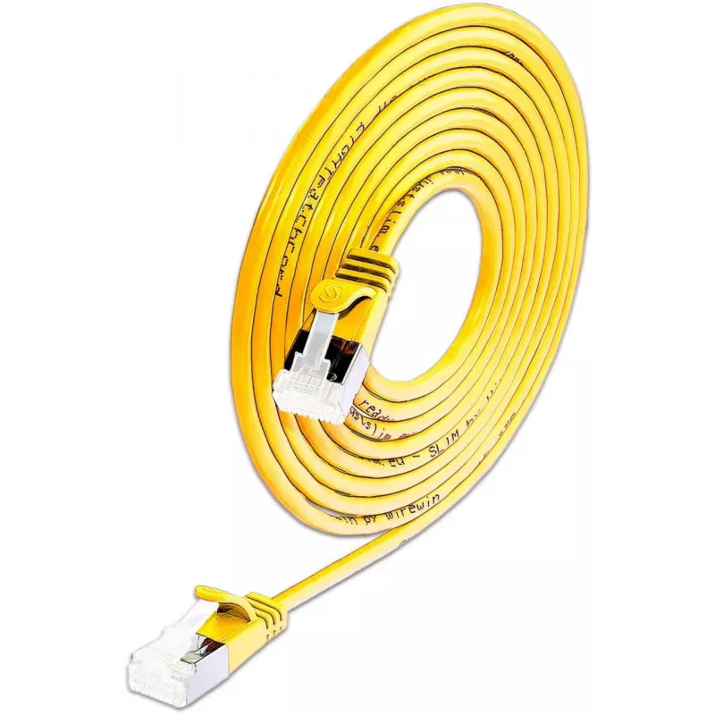 Wirewin SLIM-LS-K6A 0.15 YE 50 Cat6a U/FTP slaids Ethernet savienojuma kabelis, 0,15 m, dzeltens, 50 gab.