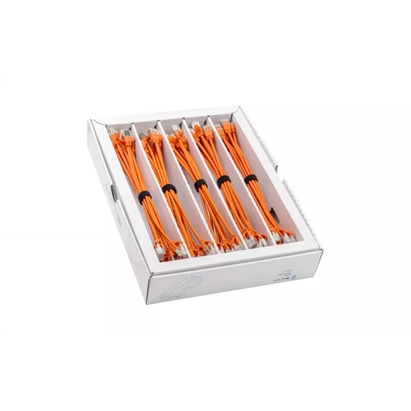 Wirewin SLIM-LS-K6A 0.25 OR 50 Cat6a U/FTP tievs Ethernet patch kabelis, 0,25 m, oranžs, 50 gab.