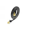 Wirewin Cat6a U/FTP plānais tīkla kabelis, RJ45, 3m, melns PKW-STP-SLIM-K6A 3.0 SW