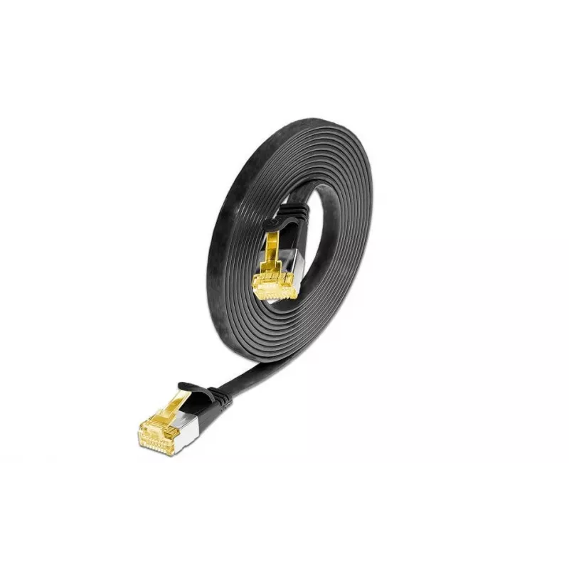 Wirewin Cat6a U/FTP plānais tīkla kabelis, RJ45, 3m, melns PKW-STP-SLIM-K6A 3.0 SW