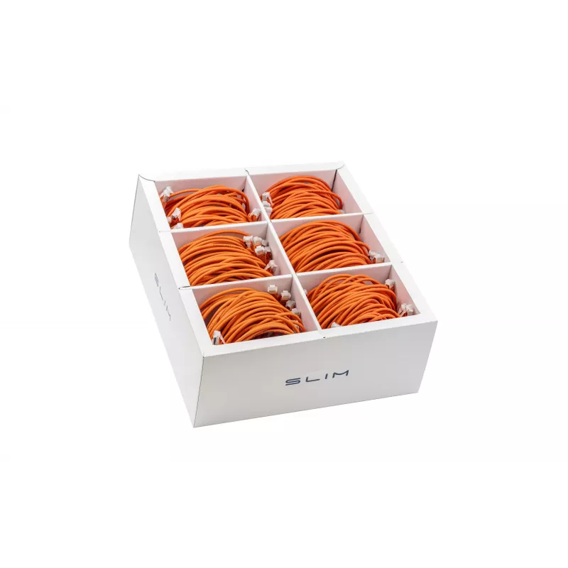 Wirewin SLIM-LS-K6A 2.0 OR 60 Cat.6A U/FTP slaidais Ethernet tīkla kabelis, 2m, oranžs, 60 gab.