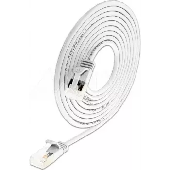 Wirewin Cat 6a U/FTP plāna apaļa savienojuma kabeļa 7m balts PKW-LIGHT-STP-K6A 7.0 WS