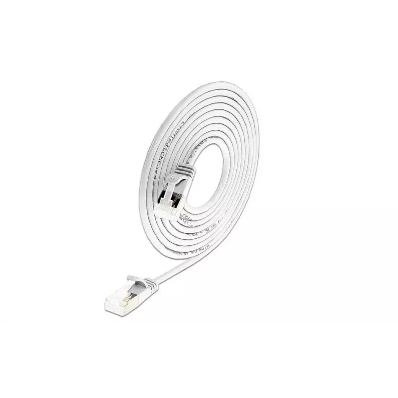 Wirewin Cat 6a U/FTP plāna apaļa savienojuma kabeļa 7m balts PKW-LIGHT-STP-K6A 7.0 WS