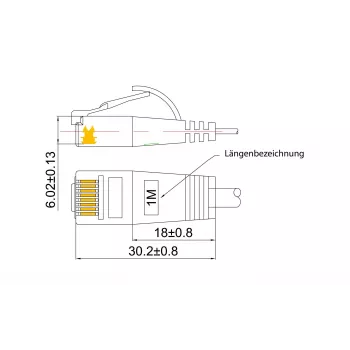 Wirewin PKW-TOUGH-STP-K6 2.0 SLIM Tough STP Cat6 U/FTP savienojuma kabelis, 2 m, pelēks