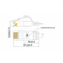 SLIM Wirewin SLIM Tough STP Cat6 U/FTP tīkla kabelis, 2 m, pelēks, RJ45, snagless, 28 AWG PKW-TOUGH-STP-K6 2.0